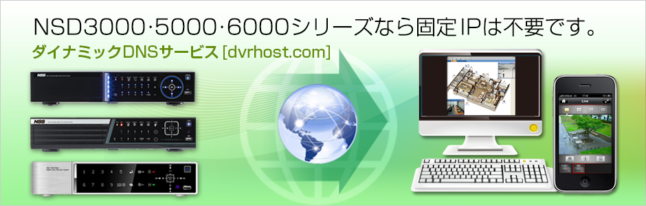 NSD3000・NSD5000・NSD6000シリーズなら固定IPは不要です