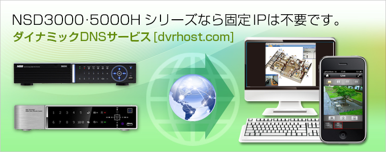NSD3000・NSD5000Hシリーズなら固定IPは不要です